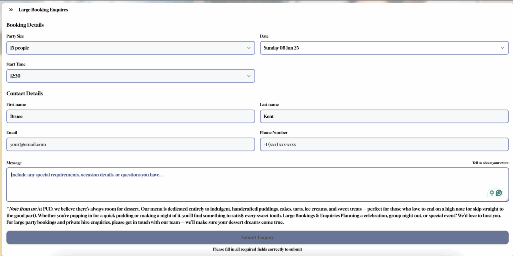 Stampede Enquiries Pipeline - bookings